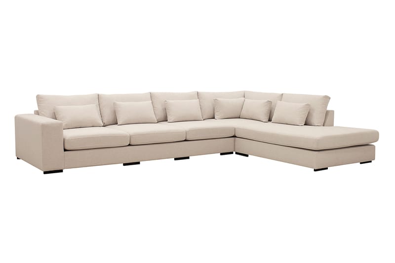 Grande 5-sits Soffa med Schäslong Höger - Beige Tyg - Möbler - Vardagsrum - Soffor - Divansoffa & schäslong