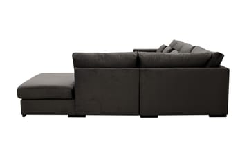 Grande 5-sits Soffa med Schäslong Höger - Mörkgrå Sammet - Möbler - Vardagsrum - Soffor - Divansoffa & schäslong