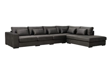 Grande 5-sits Soffa med Schäslong Höger - Mörkgrå Sammet - Möbler - Vardagsrum - Soffor - Divansoffa & schäslong