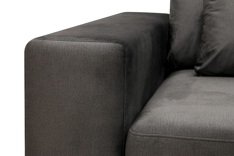 Grande 5-sits Soffa med Schäslong Höger - Mörkgrå Sammet - Möbler - Vardagsrum - Soffor - Sammetssoffor