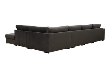 Grande 5-sits Soffa med Schäslong Höger - Mörkgrå Sammet - Möbler - Vardagsrum - Soffor - Divansoffa & schäslong