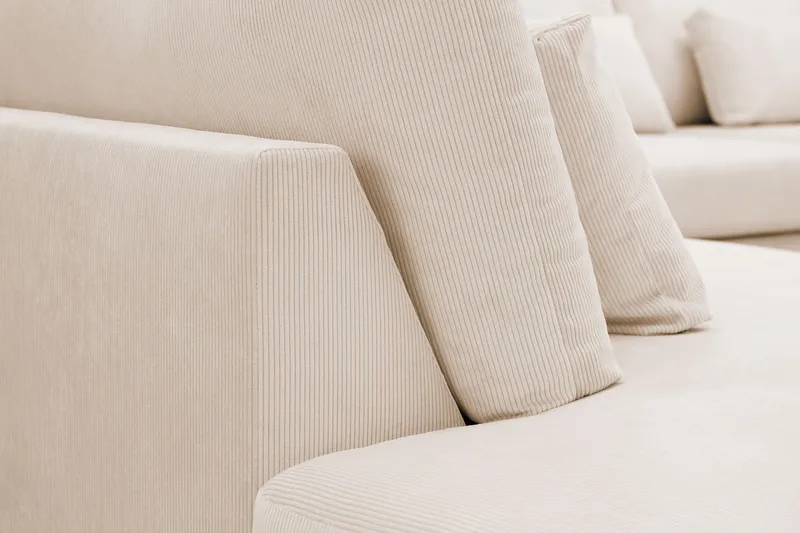 Grande 5-sits Soffa med Schäslong Vänster - Beige Manchester - Möbler - Vardagsrum - Soffor - Divansoffa & schäslong