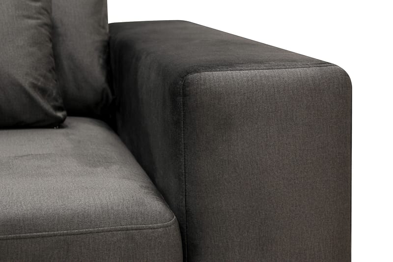 Grande 5-sits Soffa med Schäslong Vänster - Mörkgrå Sammet - Möbler - Vardagsrum - Soffor - Sammetssoffor
