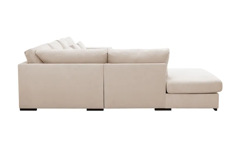 Grande 5-sits U-Soffa med Divan Höger - Beige Manchester - Möbler - Vardagsrum - Soffor - U-soffor