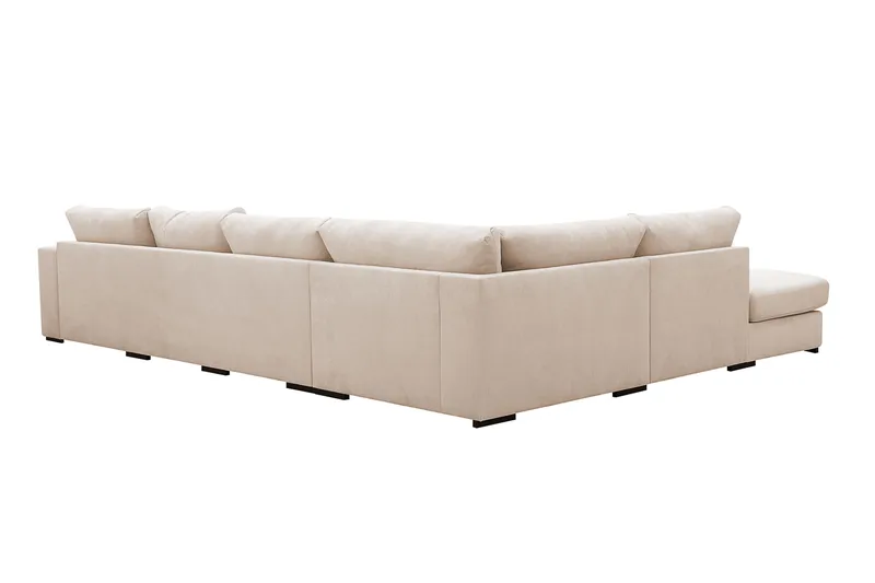 Grande 5-sits U-Soffa med Divan Höger - Beige Manchester - Möbler - Vardagsrum - Soffor - U-soffor