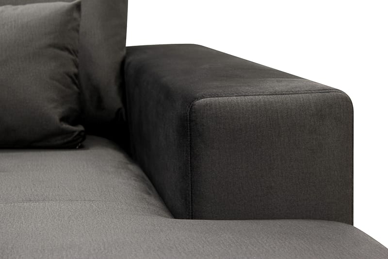 Grande 5-sits U-Soffa med Divan Höger - Mörkgrå Sammet - Möbler - Vardagsrum - Soffor - Sammetssoffor