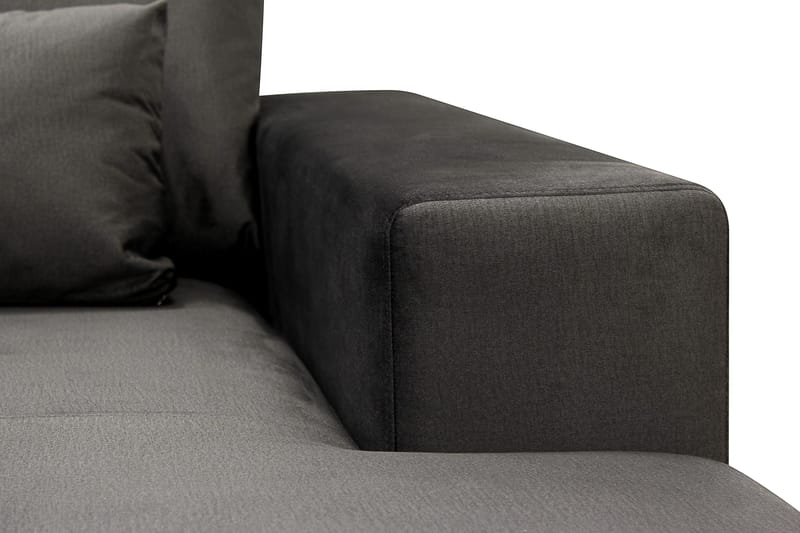 Grande 5-sits U-Soffa med Divan Höger - Mörkgrå Sammet - Möbler - Vardagsrum - Soffor - Sammetssoffor