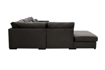 Grande 5-sits U-Soffa med Divan Höger - Mörkgrå Sammet - Möbler - Vardagsrum - Soffor - Sammetssoffor