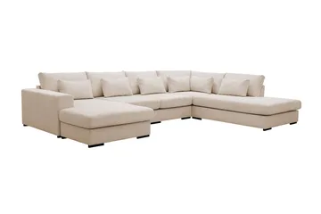 Grande 5-sits U-Soffa med Divan Vänster - Beige Manchester - Möbler - Vardagsrum - Soffor - U-soffor