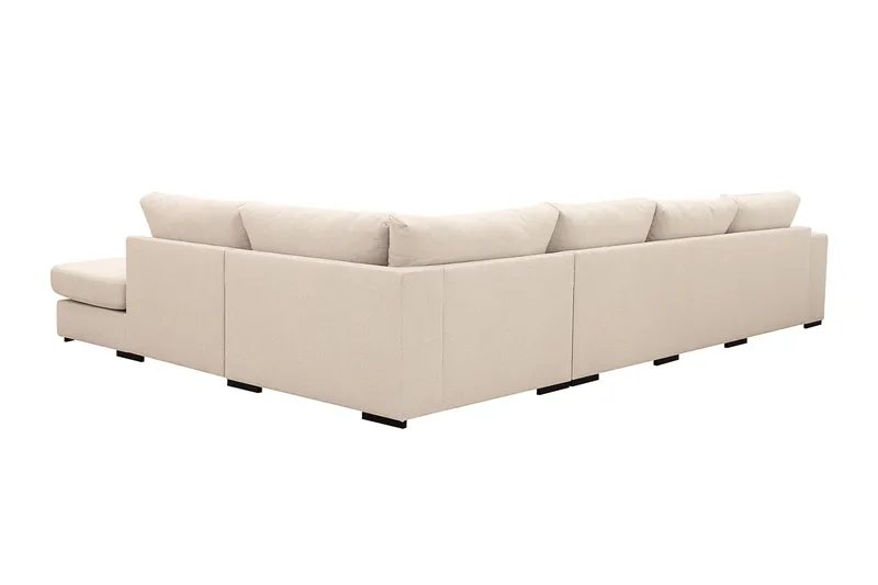 Grande 5-sits U-Soffa med Divan Vänster - Beige Tyg - Möbler - Vardagsrum - Soffor - U-soffor