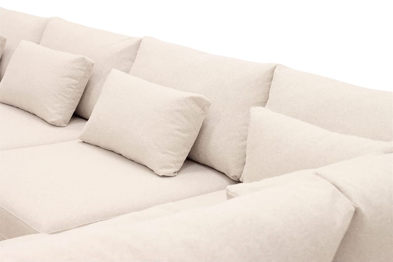 Grande 5-sits U-Soffa med Divan Vänster - Beige Tyg - Möbler - Vardagsrum - Soffor - U-soffor