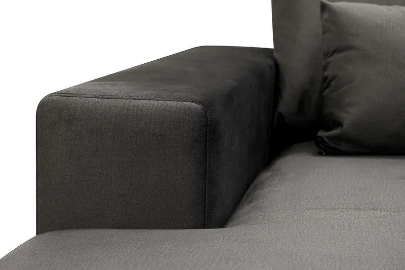 Grande 5-sits U-Soffa med Divan Vänster - Mörkgrå Sammet - Möbler - Vardagsrum - Soffor - Sammetssoffor