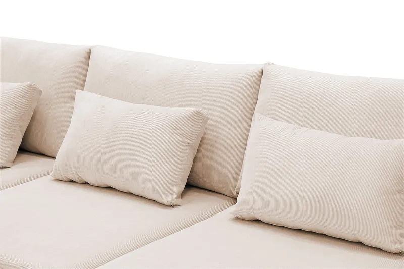 Grande 6-sits U-Soffa med Divan Höger - Beige Manchester - Möbler - Vardagsrum - Soffor - U-soffor