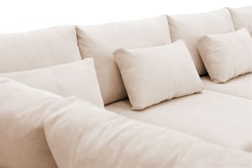 Grande 6-sits U-Soffa med Divan Höger - Beige Manchester - Möbler - Vardagsrum - Soffor - U-soffor