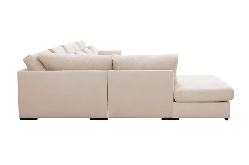Grande 6-sits U-Soffa med Divan Höger - Beige Manchester - Möbler - Vardagsrum - Soffor - U-soffor