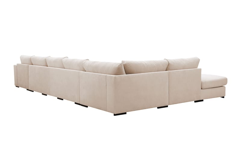 Grande 6-sits U-Soffa med Divan Höger - Beige Manchester - Möbler - Vardagsrum - Soffor - U-soffor