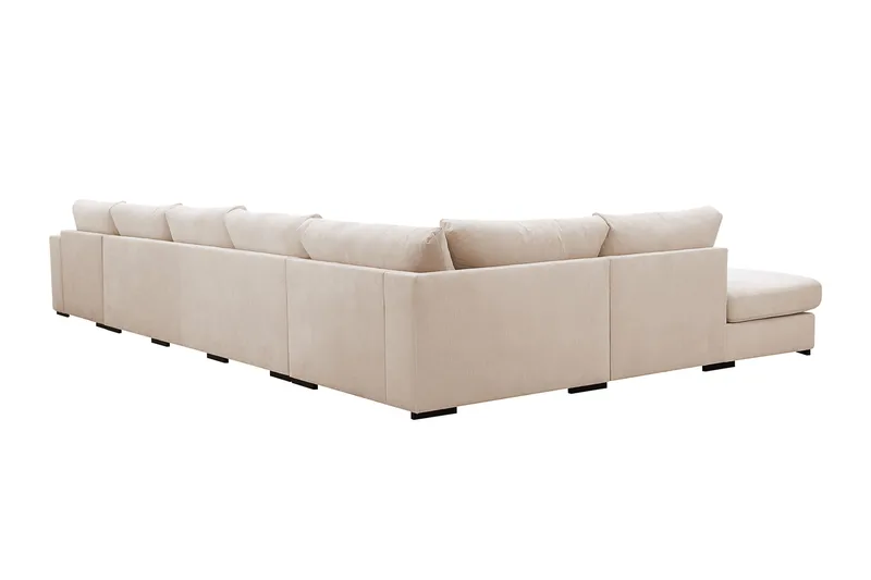 Grande 6-sits U-Soffa med Divan Höger - Beige Manchester - Möbler - Vardagsrum - Soffor - U-soffor