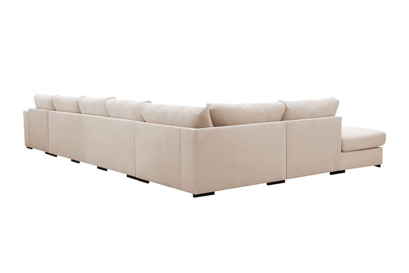 Grande 6-sits U-Soffa med Divan Höger - Beige Manchester - Möbler - Vardagsrum - Soffor - U-soffor
