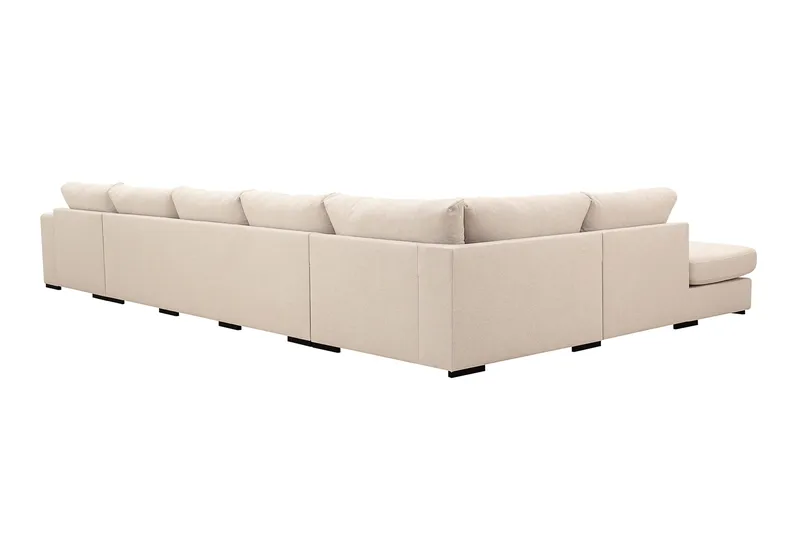 Grande 6-sits U-Soffa med Divan Höger - Beige Tyg - Möbler - Vardagsrum - Soffor - U-soffor
