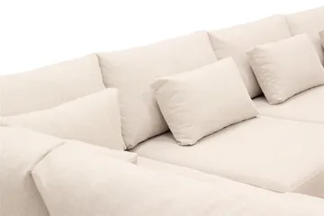 Grande 6-sits U-Soffa med Divan Höger - Beige Tyg - Möbler - Vardagsrum - Soffor - U-soffor