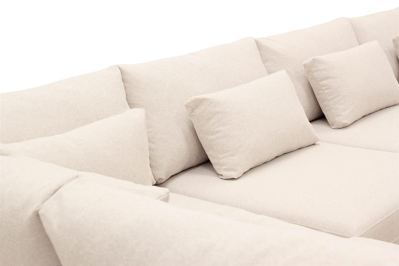 Grande 6-sits U-Soffa med Divan Höger - Beige Tyg - Möbler - Vardagsrum - Soffor - U-soffor