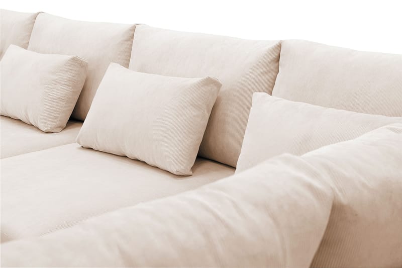 Grande 6-sits U-Soffa med Divan Vänster - Beige Manchester - Möbler - Vardagsrum - Soffor - U-soffor