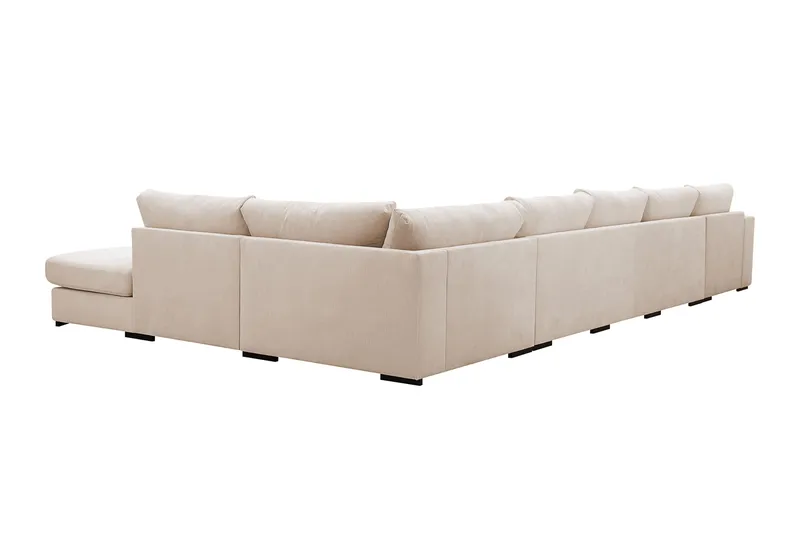 Grande 6-sits U-Soffa med Divan Vänster - Beige Manchester - Möbler - Vardagsrum - Soffor - U-soffor
