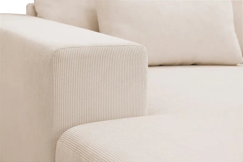 Grande 6-sits U-Soffa med Divan Vänster - Beige Manchester - Möbler - Vardagsrum - Soffor - U-soffor