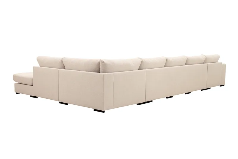 Grande 6-sits U-Soffa med Divan Vänster - Beige Tyg - Möbler - Vardagsrum - Soffor - U-soffor