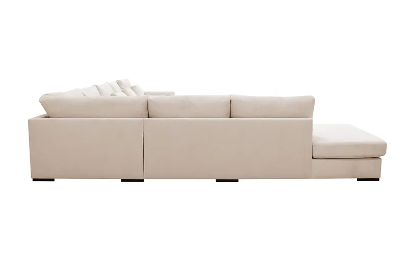 Grande Stor 7-sits U-Soffa med Divan Höger - Beige Manchester - Möbler - Vardagsrum - Soffor - U-soffor