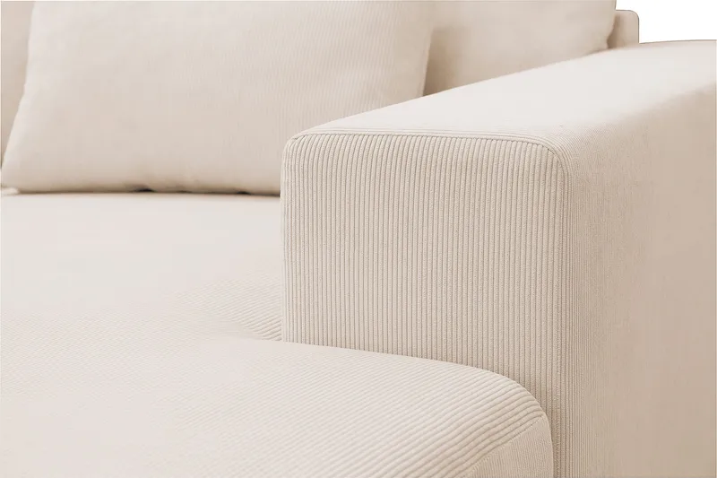 Grande Stor 7-sits U-Soffa med Divan Höger - Beige Manchester - Möbler - Vardagsrum - Soffor - U-soffor