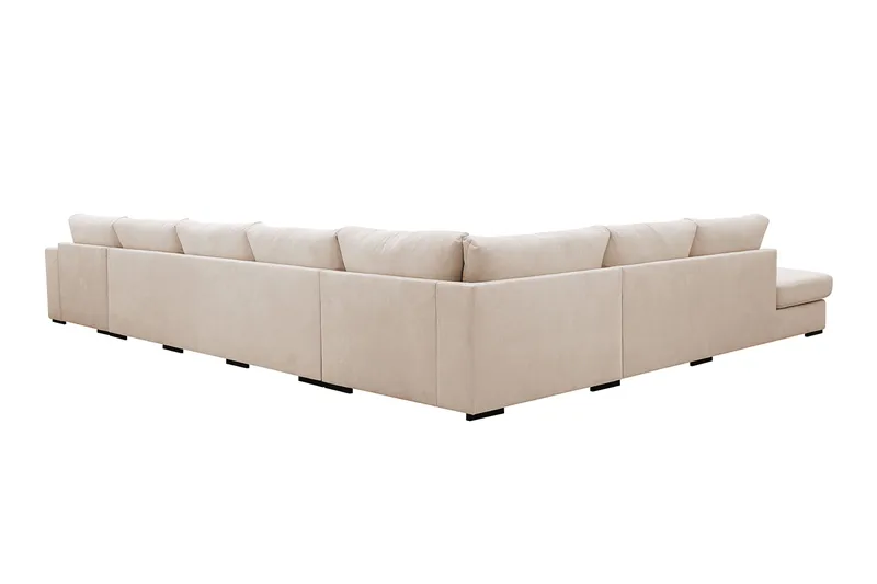 Grande Stor 7-sits U-Soffa med Divan Höger - Beige Manchester - Möbler - Vardagsrum - Soffor - U-soffor