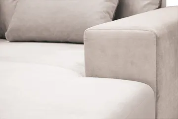 Grande Stor 7-sits U-Soffa med Divan Höger - Beige Sammet - Möbler - Vardagsrum - Soffor - Modulsoffor - Komplett modulsoffa