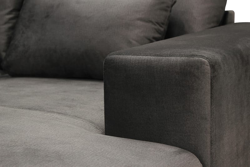Grande Stor 7-sits U-Soffa med Divan Höger - Mörkgrå Sammet - Möbler - Vardagsrum - Soffor - Sammetssoffor