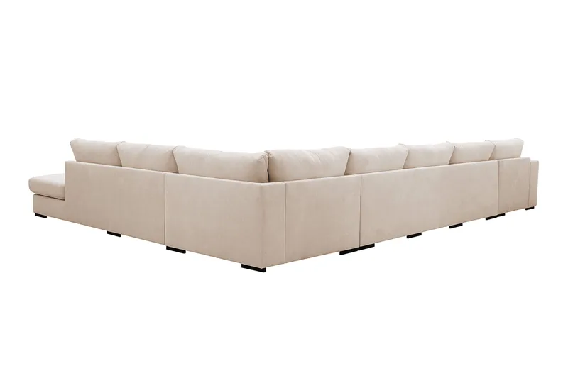 Grande Stor 7-sits U-Soffa med Divan Vänster - Beige Manchester - Möbler - Vardagsrum - Soffor - U-soffor