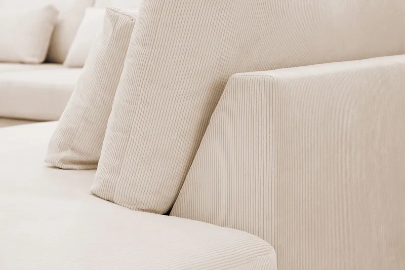 Grande Stor 7-sits U-Soffa med Divan Vänster - Beige Manchester - Möbler - Vardagsrum - Soffor - U-soffor