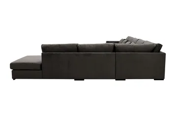 Grande Stor 7-sits U-Soffa med Divan Vänster - Mörkgrå Sammet - Möbler - Vardagsrum - Soffor - Modulsoffor - Komplett modulsoffa