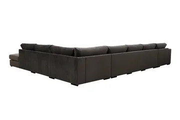 Grande Stor 7-sits U-Soffa med Divan Vänster - Mörkgrå Sammet - Möbler - Vardagsrum - Soffor - Modulsoffor - Komplett modulsoffa
