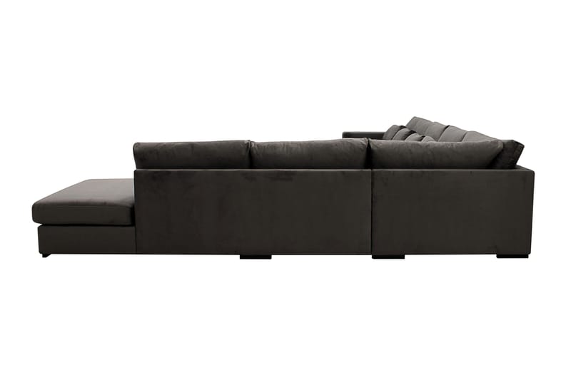 Grande Stor 7-sits U-Soffa med Divan Vänster - Mörkgrå Sammet - Möbler - Vardagsrum - Soffor - Sammetssoffor