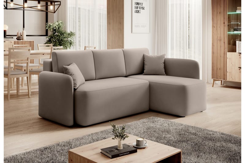 Hadson 3-sits Soffa med Divan - Beige - Möbler - Vardagsrum - Soffor - Divansoffa & schäslong