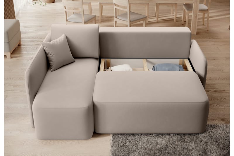 Hadson 3-sits Soffa med Divan - Beige - Möbler - Vardagsrum - Soffor - Divansoffa & schäslong