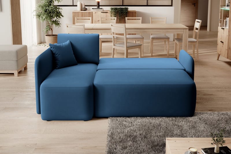 Hadson 3-sits Soffa med Divan - Blå - Möbler - Vardagsrum - Soffor - Divansoffa & schäslong