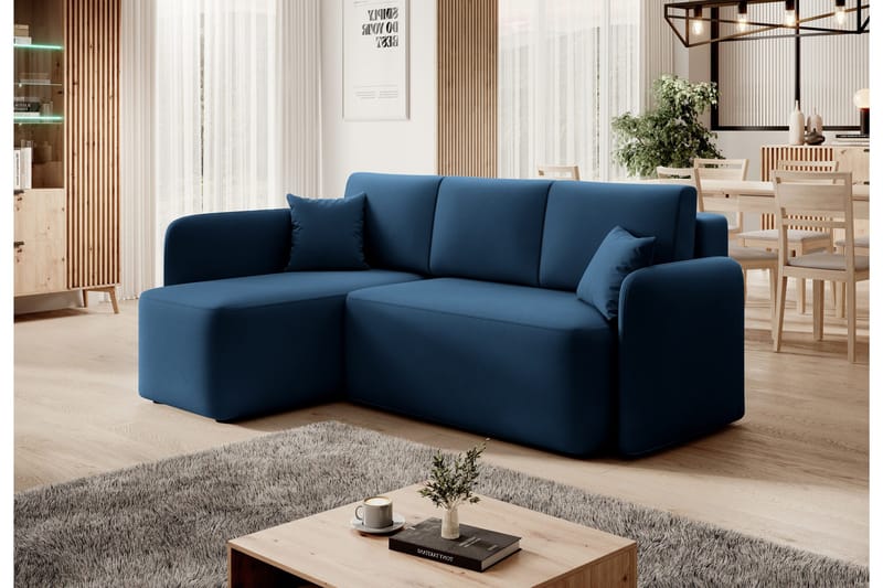 Hadson 3-sits Soffa med Divan - Blå - Möbler - Vardagsrum - Soffor - Divansoffa & schäslong