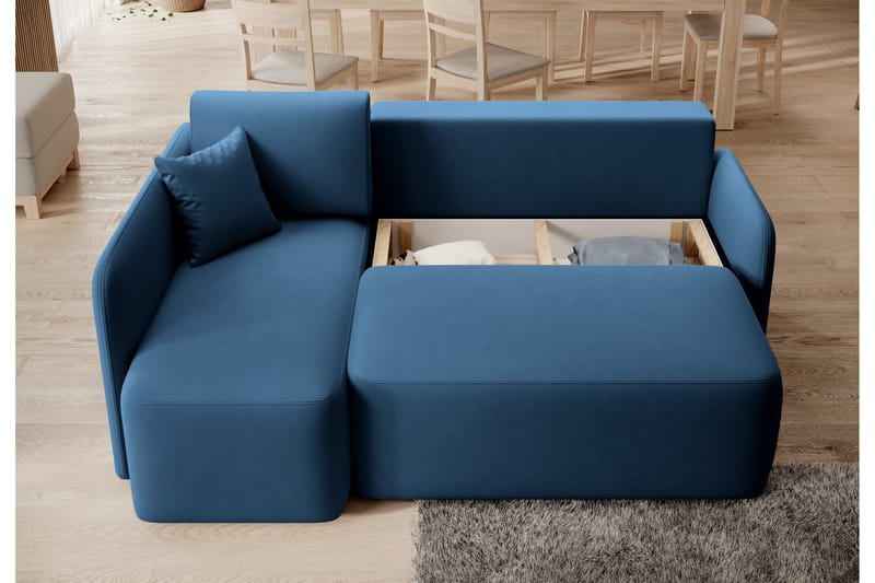 Hadson 3-sits Soffa med Divan - Blå - Möbler - Vardagsrum - Soffor - Divansoffa & schäslong