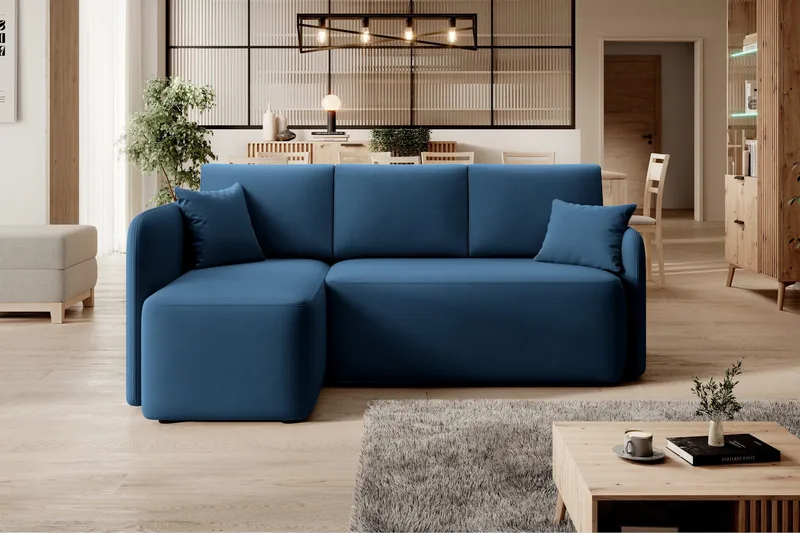 Hadson 3-sits Soffa med Divan - Blå - Möbler - Vardagsrum - Soffor - Divansoffa & schäslong