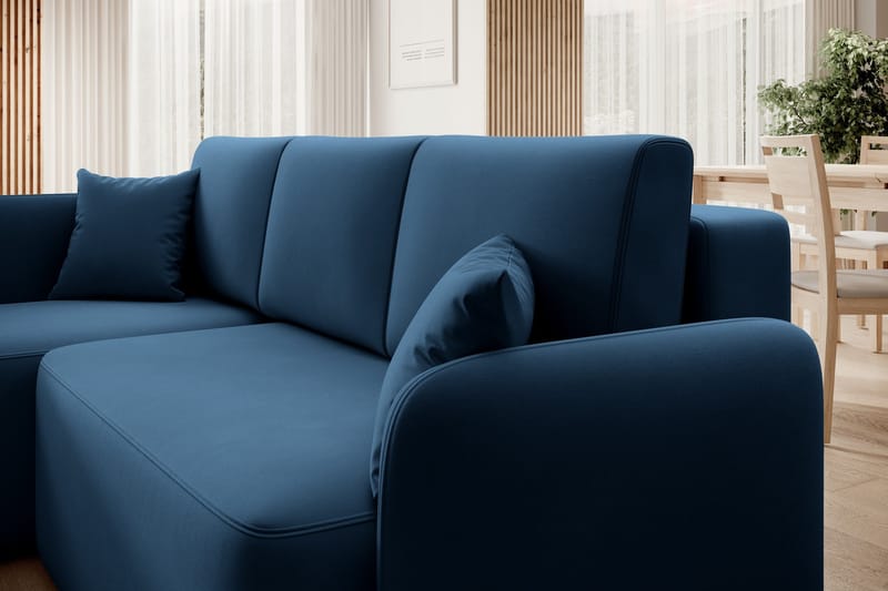 Hadson 3-sits Soffa med Divan - Blå - Möbler - Vardagsrum - Soffor - Divansoffa & schäslong