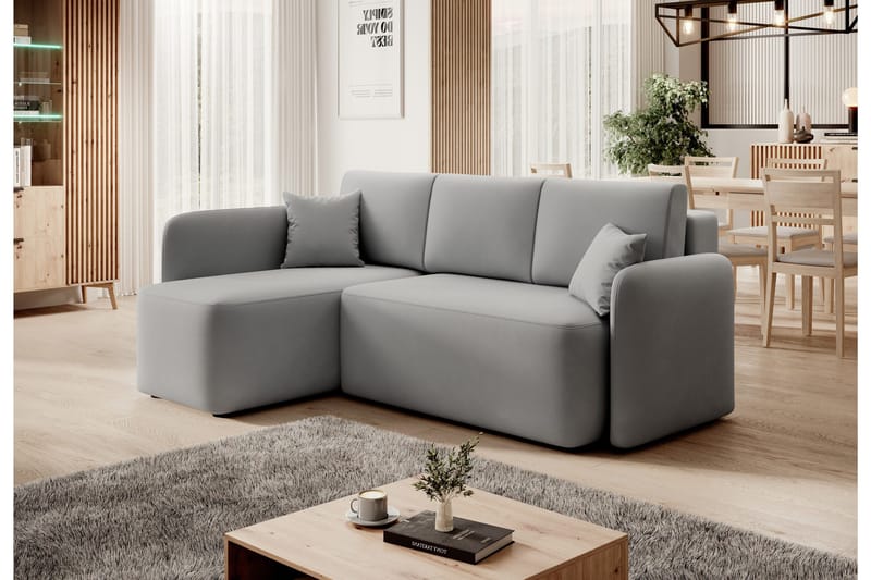 Hadson 3-sits Soffa med Divan - Grå - Möbler - Vardagsrum - Soffor - Divansoffa & schäslong