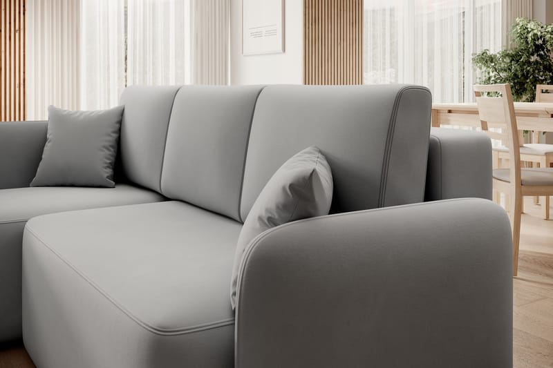 Hadson 3-sits Soffa med Divan - Grå - Möbler - Vardagsrum - Soffor - Divansoffa & schäslong