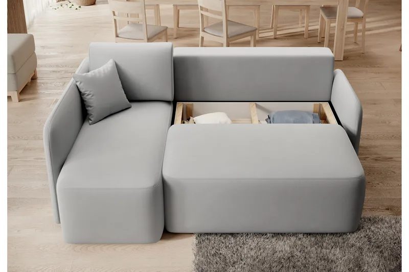 Hadson 3-sits Soffa med Divan - Grå - Möbler - Vardagsrum - Soffor - Divansoffa & schäslong