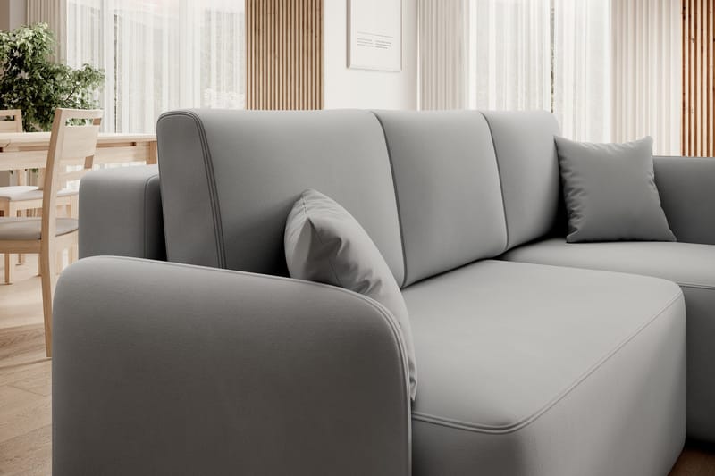 Hadson 3-sits Soffa med Divan - Grå - Möbler - Vardagsrum - Soffor - Divansoffa & schäslong